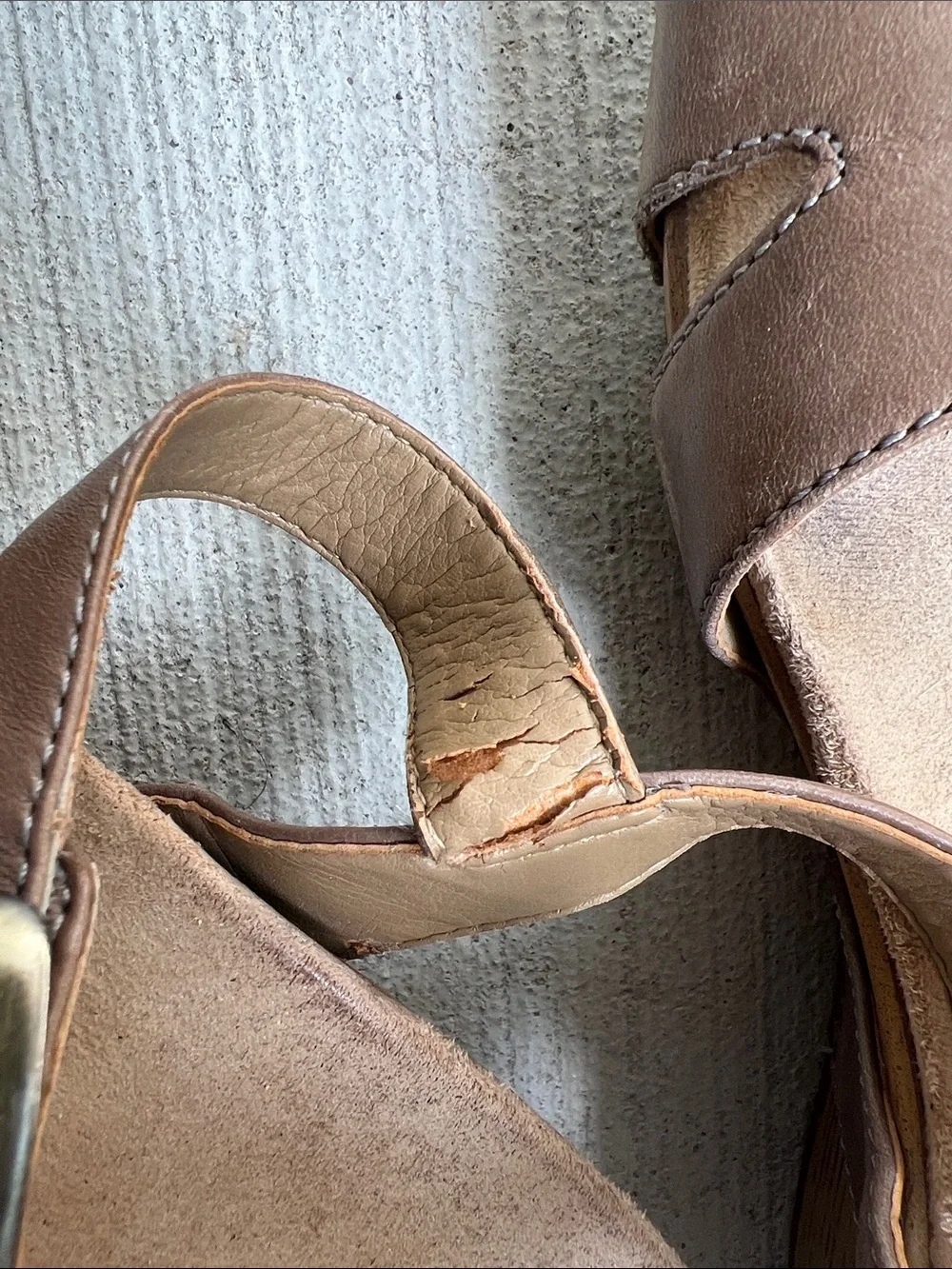 Dansko Laurie Taupe Leather Slingback Wedge Sandals EU 40